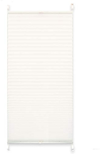 EXKLUSIV HEIMTEXTIL Plissee Verspannt mit Klemmträgern weiß Crash 90 x 220 cm