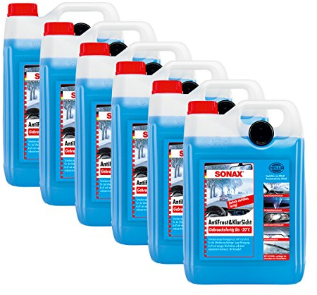 SONAX 5L Antifrost&Klarsicht Scheibenreiniger Winter Fertigmix -20°C 6X