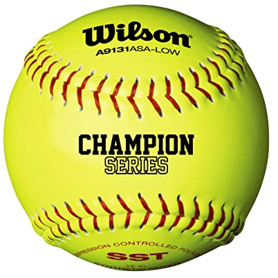 WILSON ASA Synthetic Leather Polycore Softballs 1 Dozen