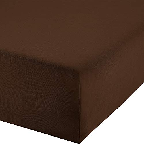 Erwin Müller Boxspringbett-Spannbettlaken Freising Elasthan-Jersey-Stretch - Dunkelbraun Größe 140x200 cm - 160x220 cm - dehnbar, antipilling, bügelfrei, Rundumgummi