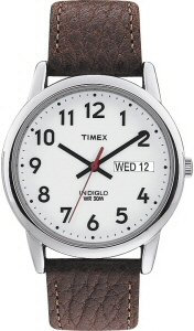 Timex Herren Easy Reader Armbanduhr Braunes Lederband