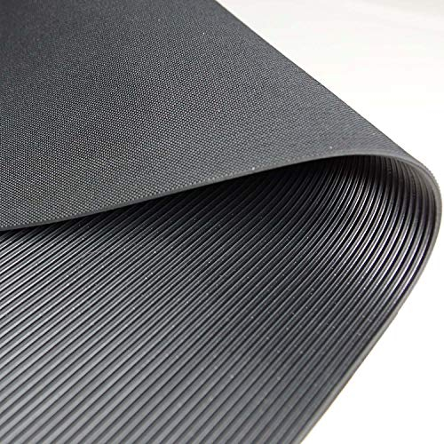 1m² Feinriefenmatte Premium 1,0 x 1,0m, weniger Gummigeruch, Stärke: 3mm, Schwarz