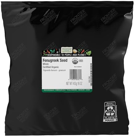 Frontier Natural Products, Organic Whole Fenugreek Seed, 16 oz (453 g)