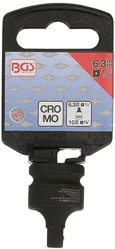 BGS 171 | Adaptador de llave de vaso de impacto | cuadrado interior 10 mm (3/8) - cuadrado exterior 6,3 mm (1/4)