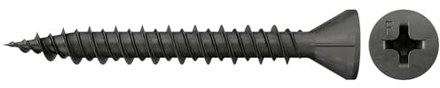 Fischer 3,9 x 45, med litet försänkt huvud, dubbel HiLo-gänga och korsfördjupning PH, för fastsättning av gipsfiberplattor på metall- eller trästativ, 1000 st