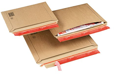 Versandtasche mit Querbefüllung aus Wellpappe, CP 015.02, Menge: 100 Stück, Farbe: braun, Maxibrief, Karton