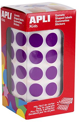 APLI Kids - Rotolo di gommets Rotondo Ø 15 mm viola