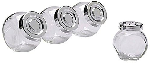 PACK OF 20 GLASS JAR SET KITCHEN STORAGE HERBS SPICES SWEETS