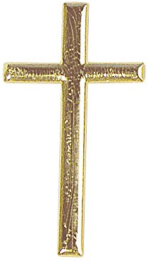 Rayher 3120906 Wachsmotiv Kreuz, gold, 4 cm, Btl. 1 Stück, Kreuz aus Wachs, Wachs zum Kerzen verzieren, Verzierwachs, Wachsmotiv für Kommunionkerzen, Hochzeitskerzen