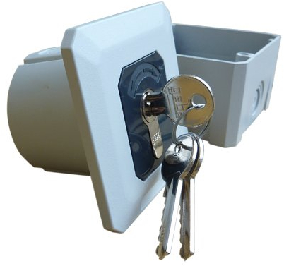 Rolladenschalter Schlüsselschalter AP/UP mit Tast- und Rastfunktion variable Aufputz / Unterputz