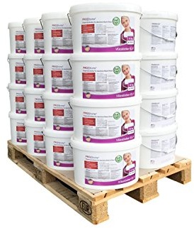 Profhome Vlieskleber Kleber für Malervlies Renoviervlies Anstrichvlies Vlies Gewebe konservierungsmittelfrei Milchtrüb transparent auftrocknend 1 Pal. 512 kg max. 3360 qm