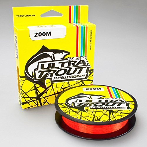Troutlook Ultratrout Forellen Schnur 200m signalorange 0,20mm 4,70KG