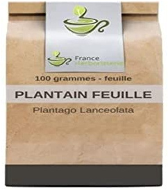 Tisane Plantain feuille 100 GRS France extra Plantago lanceolata.