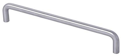Gedotec Poignée courbe en acier inoxydable | Poignée de tiroir & portes d'armoire | Geos | Matériau massif | BA 224 mm