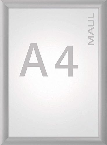 Maul 6604408 Klapprahmen A4, Plakatrahmen Aluminium, 33 x 24,3 x 1,2 cm (HxBxT), 1 Stück