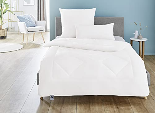 Irisette Noblesse Duo Winterbettdecke - Produziert in Deutschland - Steppbett mit Bezug aus reiner Baumwolle, 155 x 220 cm, Öko-Tex zertifiziert