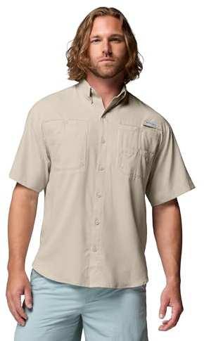 Columbia Men's Tamiami 2 Short Sleeve Shirt, Short Sleeve Shirt, Fossil, X-Large