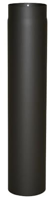 Kamino-Flam Tuyau de Poêle Ø 120 mm, Tube Droit pour Conduit de Fumée en Acier Laqué Senotherm, Conduit de Cheminée Longueur env. 750 mm, Tuyau de Raccordement Testé EN-1856-2, Noir