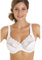 Camille Underwired Lace Full Cup Bras for Women - Womens Bras with Floral Lace Detailing & Adjustable Straps 34F White