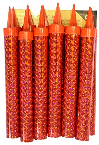 Eissterne - Tortenfontäne - Zaubersterne - 60 Sek. - 12 Stück - Rote Hülse