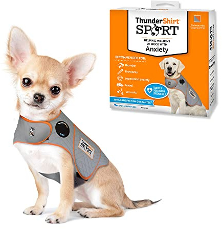 ThunderShirt for Dogs, XX Small, Platinum Sport - Dog Anxiety Relief Calming Vest