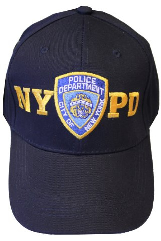 Baseballkappe New York Cops, NYPD Baseball, Marineblau & Gold, Einheitsgröße