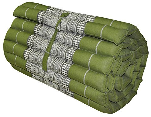 Wilai Kapok Thaikissen Rollmatte schmal, grün