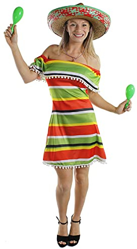 1103P6CQ2BM Robe Fiesta Mexicaine Femme ILFD4033XL (Taille XL) I Love Fancy Dress