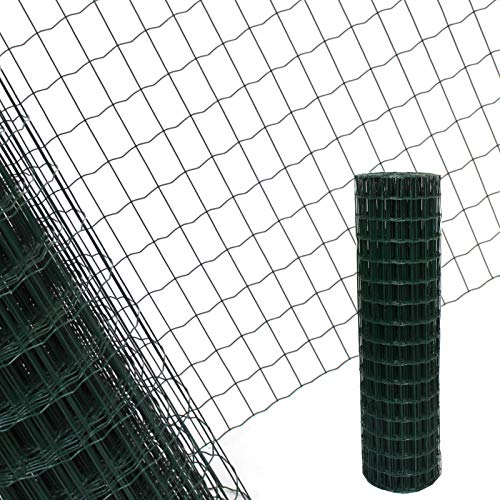 Estexo Gartenzaun 1,2x25 M Maschendraht Gitterzaun Maschung 7,5x5 cm Schweißgitter Zaun