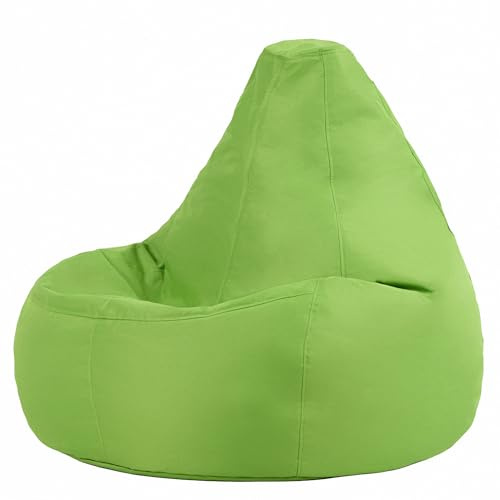 Bean Bag Bazaar Outdoor Bean Bag with Filling Included, Green | Made in the UK, Adult Beanbag, Comfy Chair, Durable Water-Resistant Fabric, Garden Chair for Garden and Patio