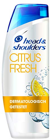 Head & Shoulders Citrus Fresh Anti Schuppen Shampoo, Bei Fettigem Haar, Shampoo gegen Schuppen,, 72 Stunden Schutz Vor Schuppen, Juckreiz Und Trockenheit, Mit Langanhaltendem Zitrusduft, 300ml