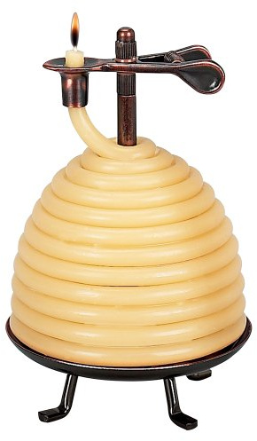 Candle by the Hour 50-Hour Beehive Candle, Eco-friendly Natural Beeswax with Cotton Wick