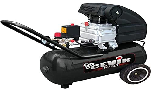 CEVIK PRO - CA-PRO50 - Compresor Aire Portatil Monoblock - 73 dB - 50 litros - 2.5HP - Máx 8 Bar - 205 l/min - Con Aceite - Dos Salidas Aire - Compacto y Portátil - Compresor de Pintura y Neumática