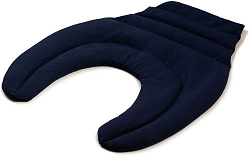 Nackenhörnchen mit Rückenteil - dunkelblau - Bio-Dinkelkissen - Nackenkissen - Rücken Wärmekissen