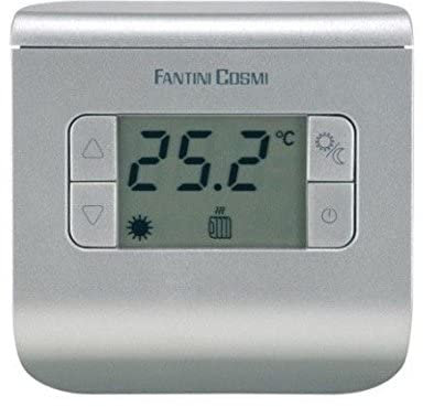 FANTINI COSMI CH111 Termostato ambiente a pilas, 3 temperaturas, Plata