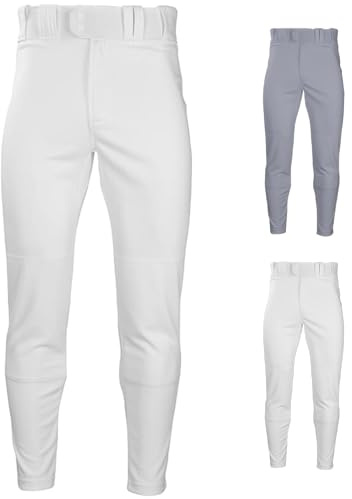 Rawlings 150 Series Baseball Pants | Pro Taper Fit | Adult Sizes Multiple Colors Pantalones, Blanco | Sólido, S para Hombre