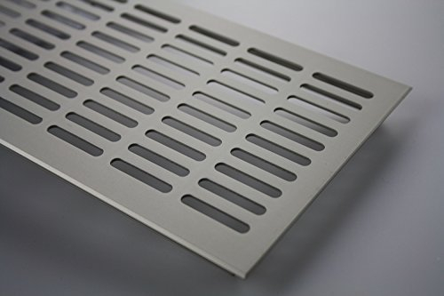 Aluminium Lüftungsgitter Stegblech Edelstahl Optik eloxiert Höhe 130mm x 800mm