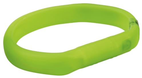 TRIXIE Leuchthalsband für Hunde M-L grün – Leuchtendes Hundehalsband, ideal für Spaziergänge im Dunkeln – Aufladbar und individuell einstellbar - 12684