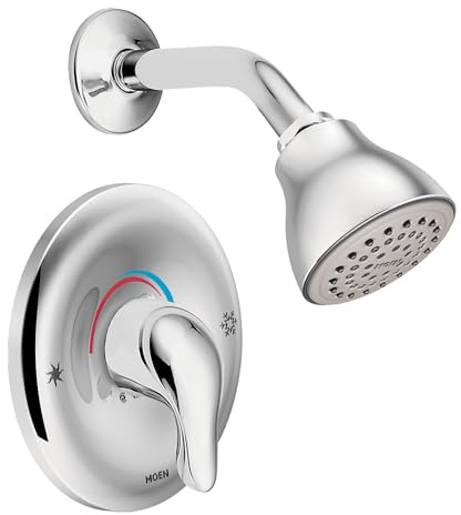 Moen Chateau Chrome Single Handle Posi-Temp Shower Faucet, Valve Included, L2352