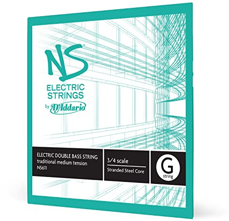 D'Addario NS Electric 3/4 Scale Medium Tension Single G String for Traditional Bass