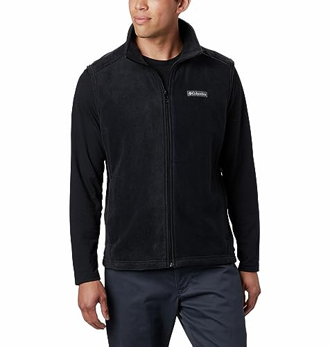 Columbia Mens Steens Mountain Fleece Vest, Black, Large