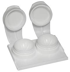 OptiSource International WHITE Flip-Top Contact Lens Flat Packs (pack of 100)
