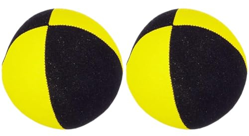 Jonglierball: HENRYS Beanbag Superior (Velours) 67mm, schwarz-gelb