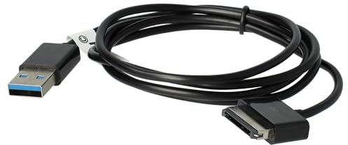 vhbw Câble USB compatible avec Asus EEE Pad Transformer TF101, TF300, TF201, TF700, TF700T, Slider SL101, Prime TF201, TF101G, TF300T, TF300TG tablette - Câble 2 en 1 +charge 1m
