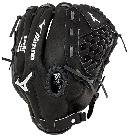 Mizuno GPP1075Y1 Youth Prospect Ball Glove, Unisex, 312089.FR90.08.1075, Nero, 10.75 Inches