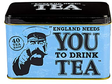 New English Teas England Needs You Tea Tin with 40 English Afternoon Teabags