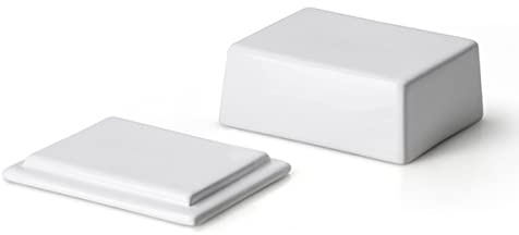 Continenta Butterdose aus Keramik, Butterschale für 250 g Butter, Größe: 12 x 10 x 6 cm