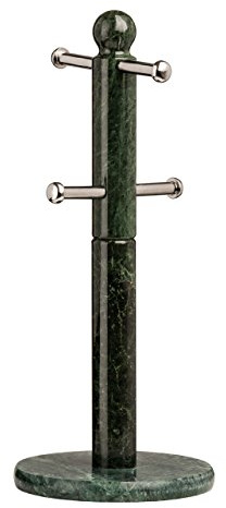 Mug Tree, Green Marble, 4 Cup
