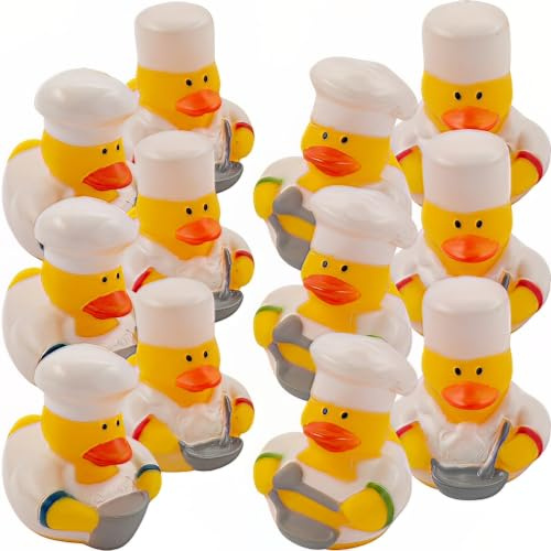 Chef Rubber Duckies : package of 12
