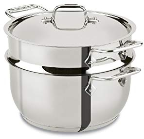 All-Clad E414S564 Stainless Steel Steamer Cookware, 5-Quart, Silver